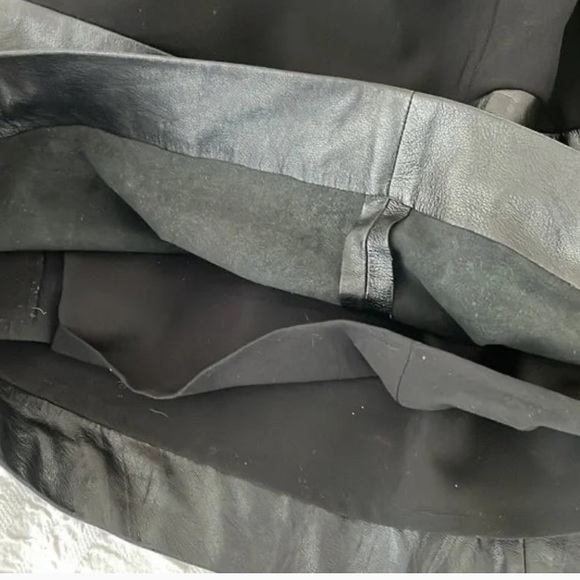 Vince Black Mixed Media Polyester Lamb Leather Mini Skirt - Picture 3 of 4